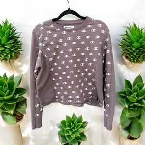 Champion All-Over Logo Crew Neck Sweatshirt Meodum